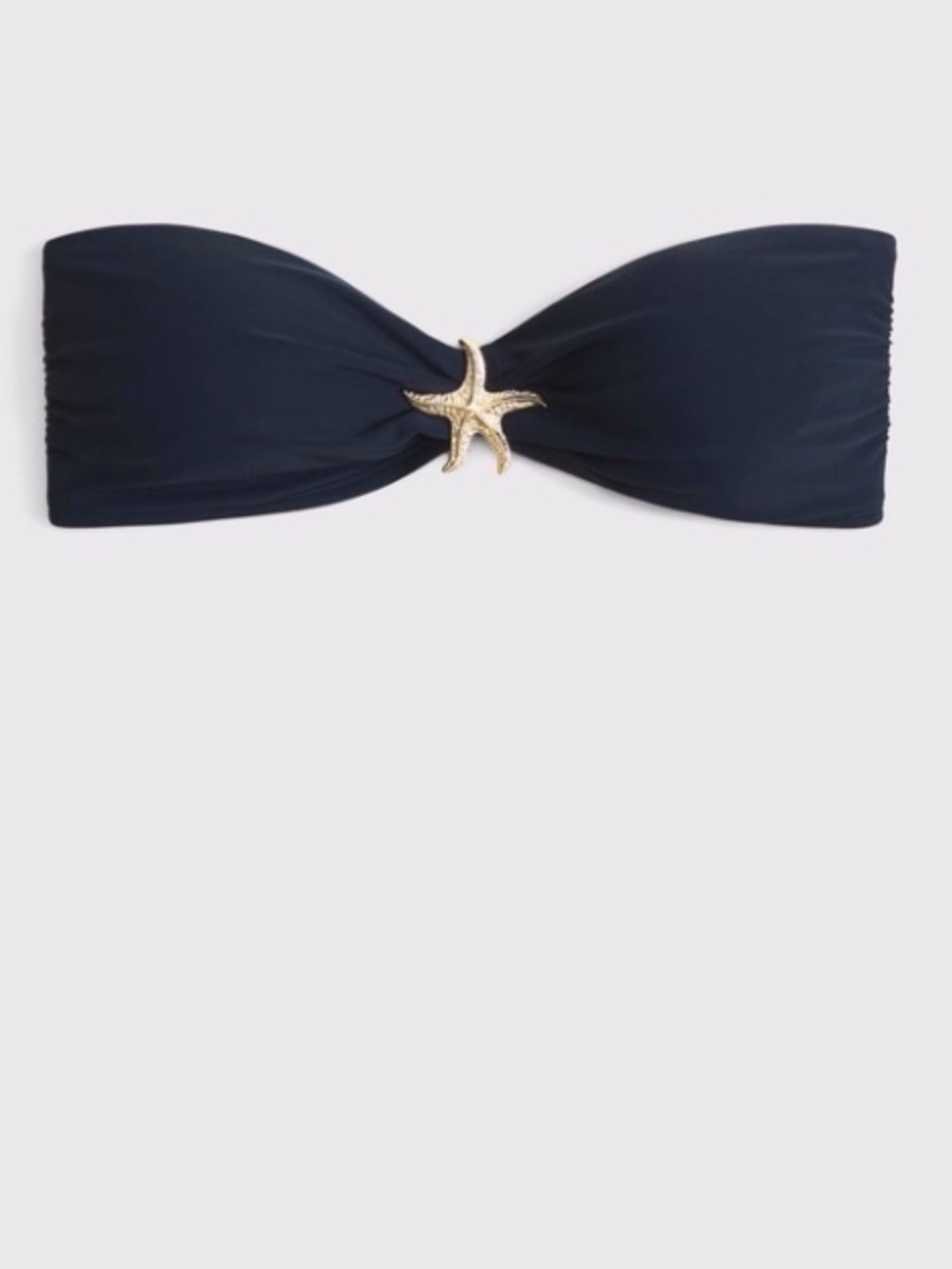 Abercrombie & Fitch Navy Bandeau Bikini Set with Gold Starfish